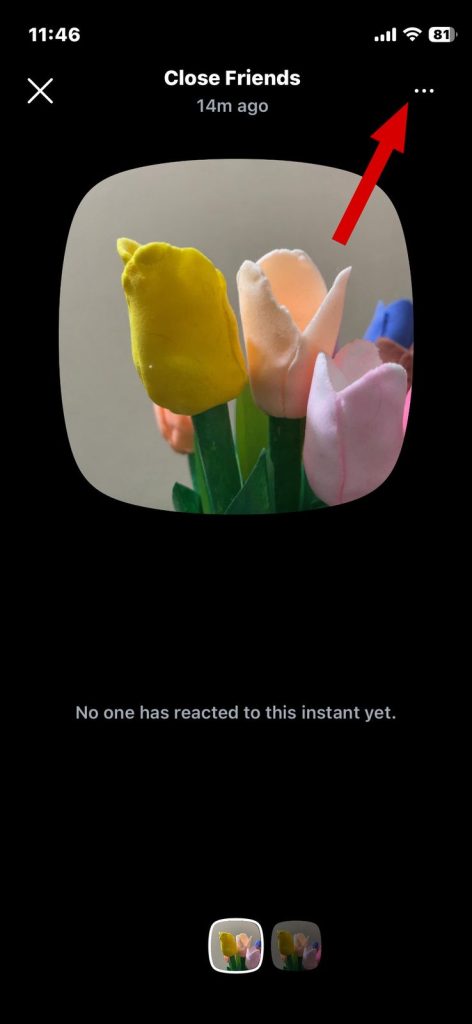 Instagram Instant three-dot-menu