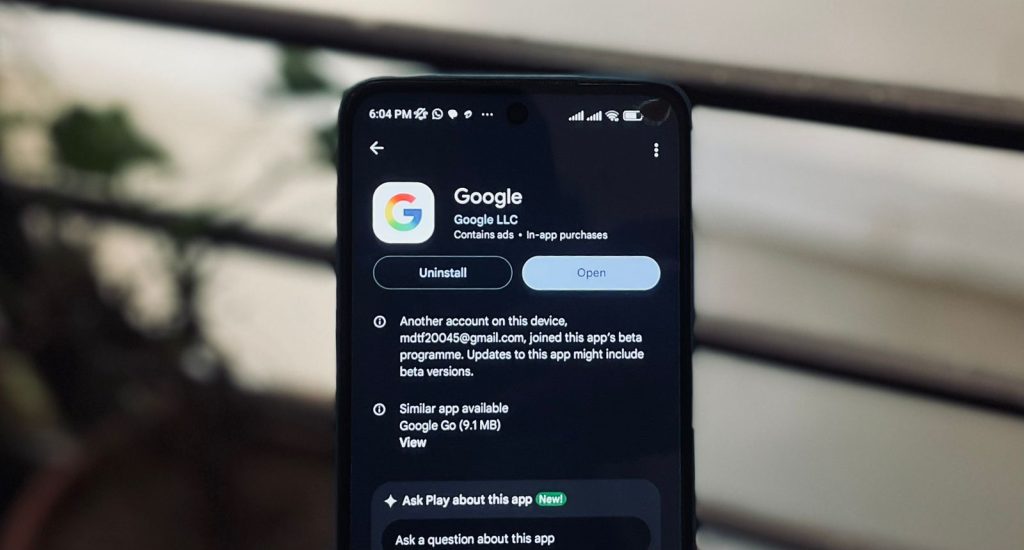 Google on Android Play Store image of droidexpose.com