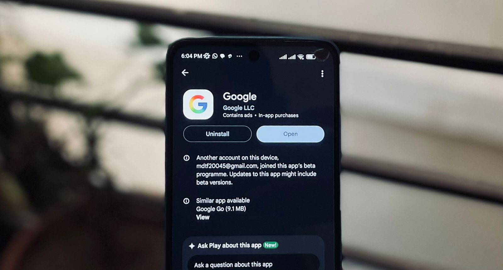 Google on Android Play Store image of droidexpose.com