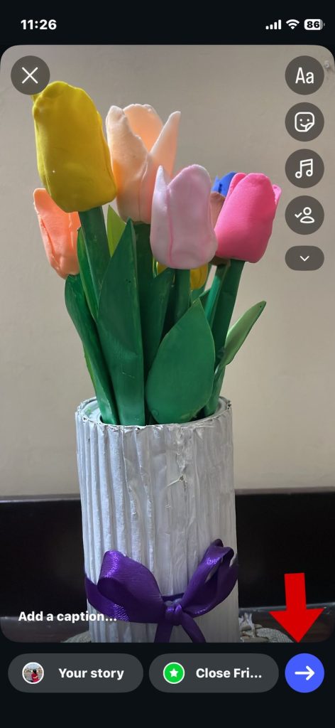 Instagram Story upload feature