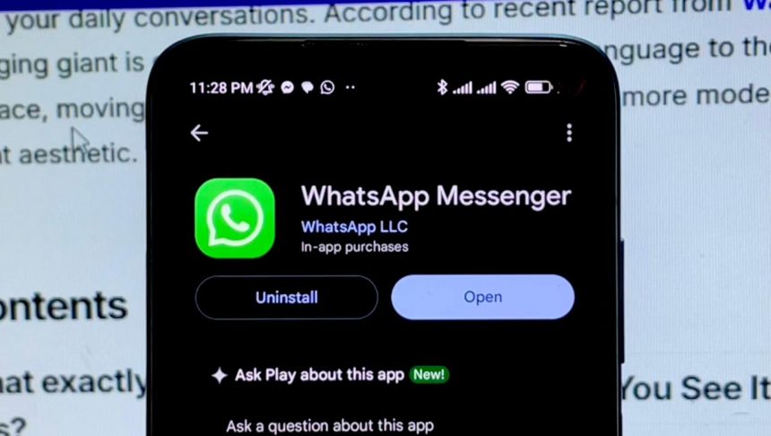 WhatsApp Liquid Glass design