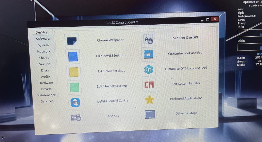 antiX Linux Control Centre